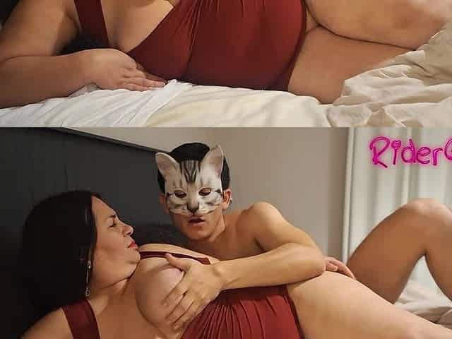Stepmom Sharing Bed Stepson - Video for Fans MILF BBW