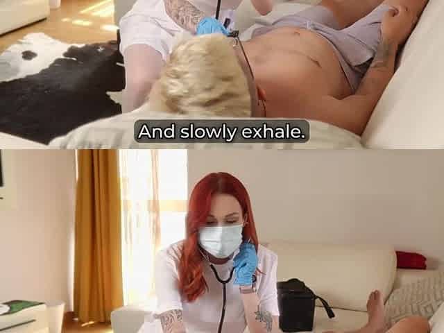 Nurse's Hawt Massage Turns Into A Risky Bang With Blue Gloves On