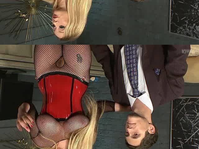 Dominant wife Aiden Starr fucks her submissive husband with a strapon