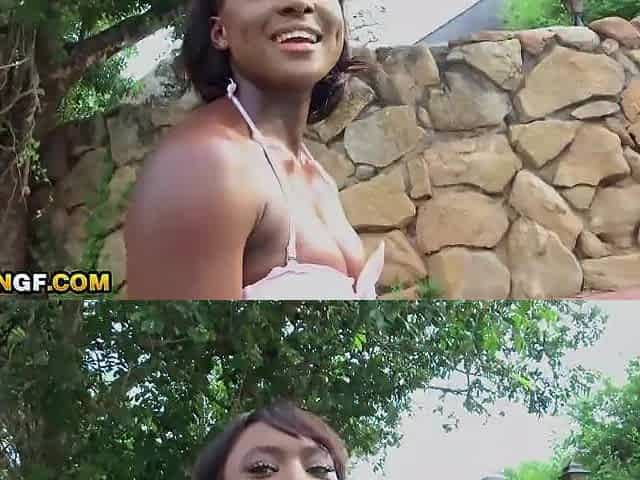 That babe sneaked away from her boyfriend... this Black Precious Angel chose secret ANAL RIDING with me
