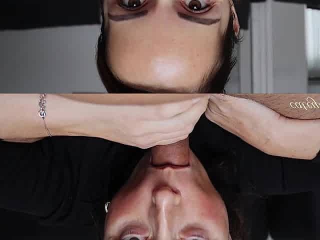 Deepthroat and ejaculation face