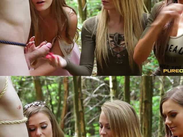 Outdoor dick sucking with hot ass Carmel Anderson & Honour May