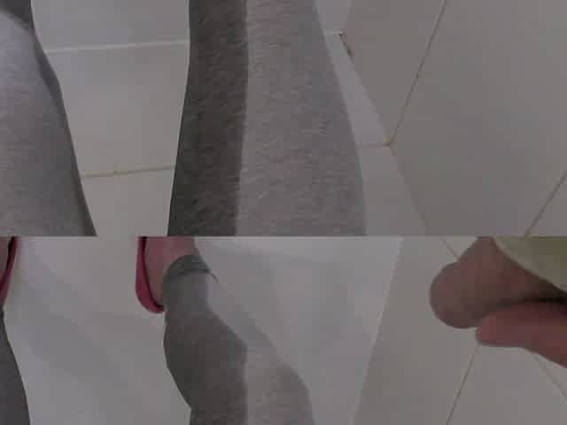 He Pee on My Ass in Leggings and Feet