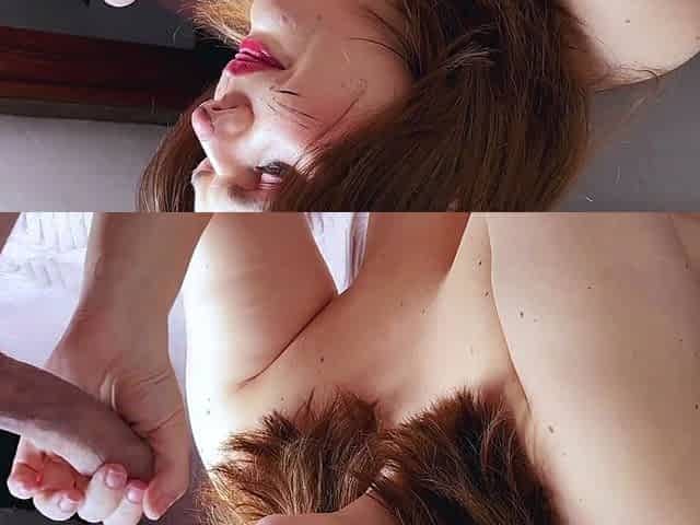 Chubby Bunny Wears A Butt Plug Loves Sucking Dick and Cum
