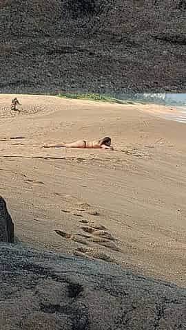 Enjoying the Beach and Showing off My Body.