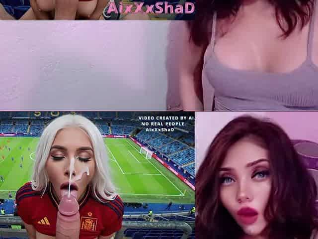 This guy gets the sexy blond in the stadium - AI generated by "Ai xxx Shad" channel