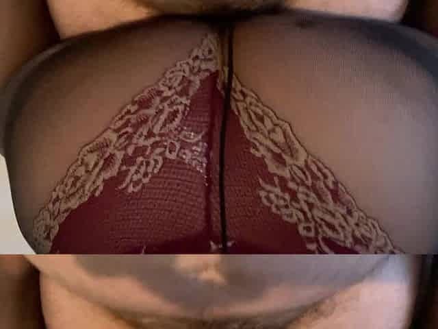 Italian Amateur with Sheer Black Pantyhose