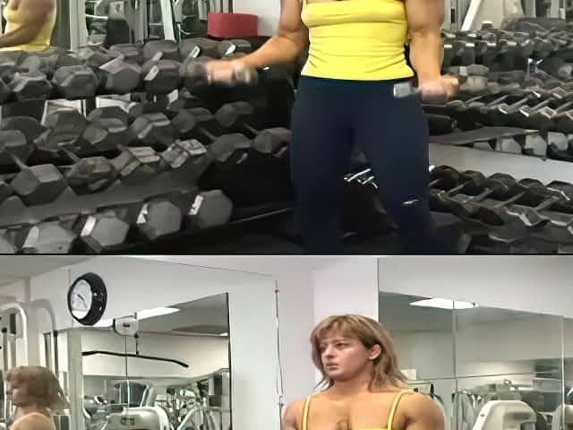 Muscular milf works out and gets laid