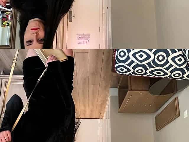 Elite prostitute Eva in a velvet dress