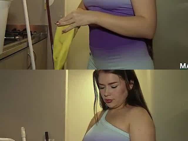 nineteen year old maid with a chunky butt got some supplementary money for this