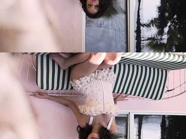 Adorable latina teen reveals her boobs