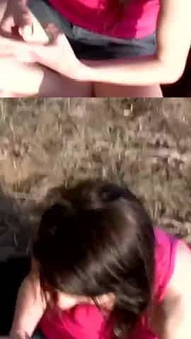 After college 18 year old Pauline Cooper a slut with shaved pussy fucks a big cock with her pussy on the beach