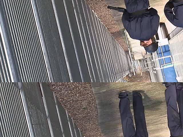 Blonde and Black Haired Honeys Banged by Masked Guards in