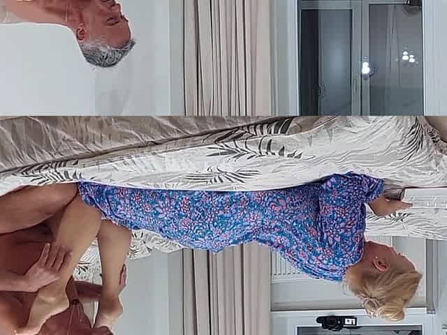 Amateur Blonde Mature Wife Enjoys Evening Sex