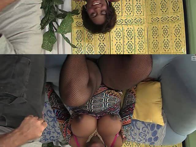 Mature African lady Marliese Morgan rides a cock while her tits bounce