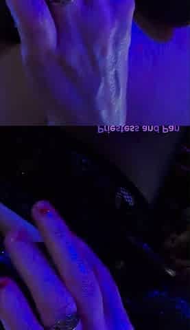 Elara Plays with Two BBC Dildos and Gets a Cum on Toes Ending!