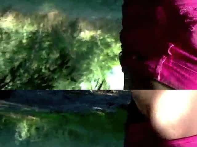Immoral stud screws his golden-haired stepdaughter in the forest during the time that his ally records it