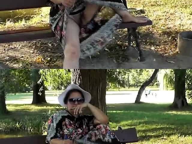 Hairy Mature in transparent dress (part 3)