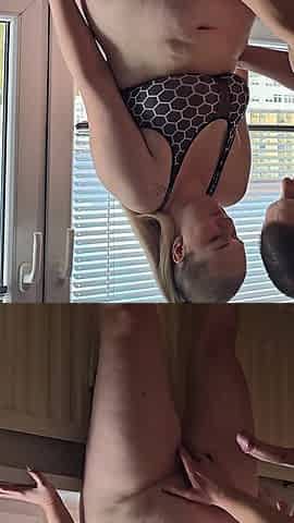 Hot Couple Sex in the Kitchen - Horny Husband Fucks His Wife
