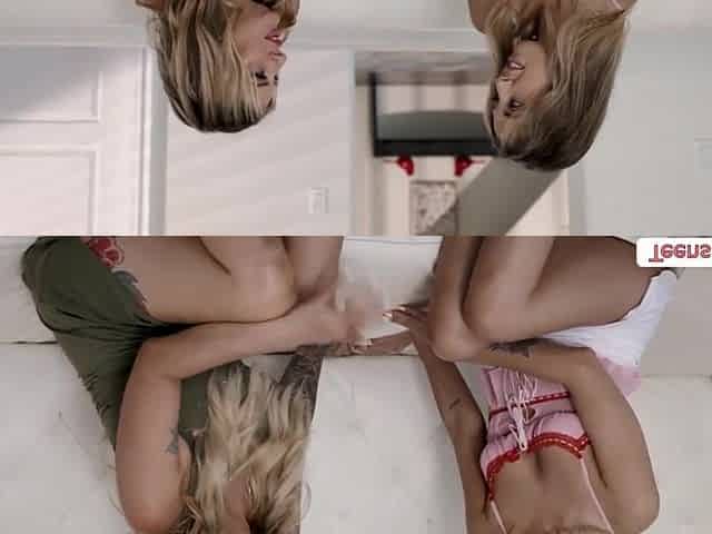 Breasty mother i'd like to fuck and hawt lesbo sweetheart eating snatch on the bed