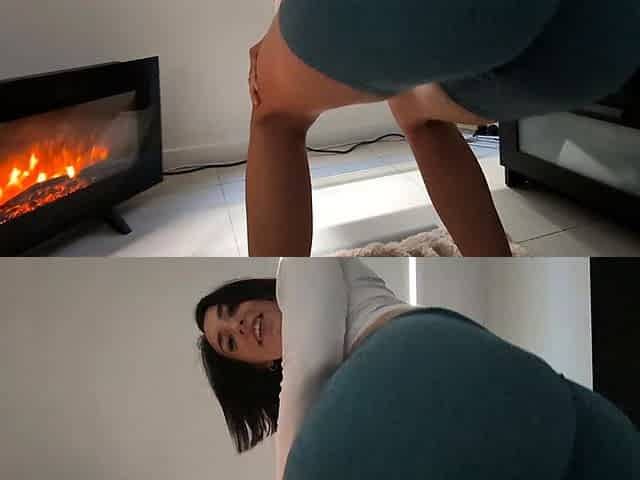 POV blowjob footjob handjob with Karla Kush eating cum