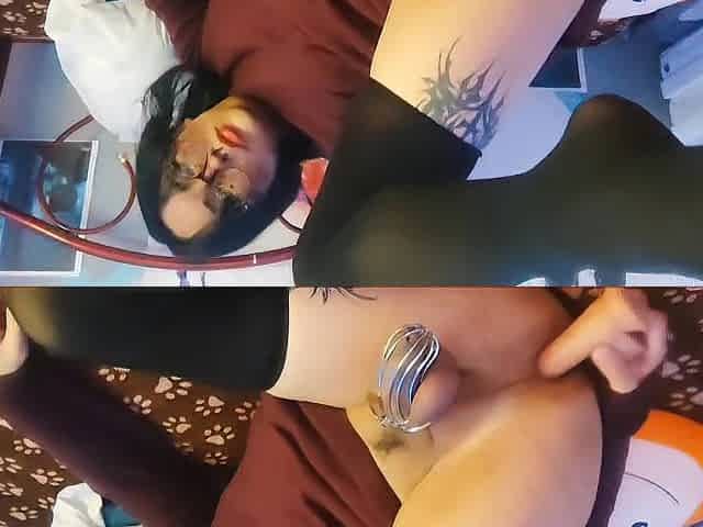 Imprisoned Ecstasy: Forbidden Night with Colossal Sex tool, Cage and Lengthy Nylons