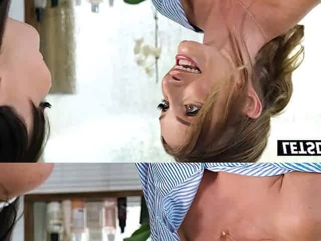 Curvy Lesbo Three-some... They Can't Stop Grabbing Melons and Snatch