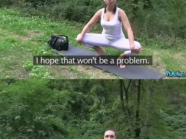 Public Agent - Yoga gal let me creampie her even though that babe has a boyfriend