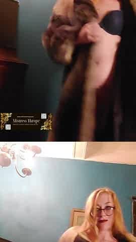 Tiny Golden-haired Plays and Smokes in Furs fetish