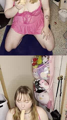 Charming in pink whilst mouth training