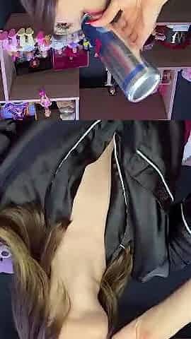 Amateur brunette Michelle with small tit