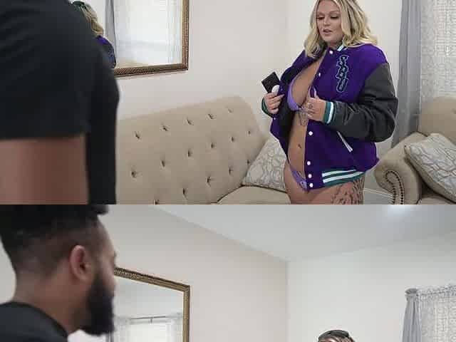 1st time Blond pawg takes anal creampie