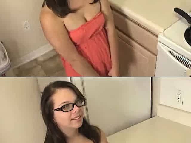 Cute teen Jennifer Bliss likes to make breakfast for her