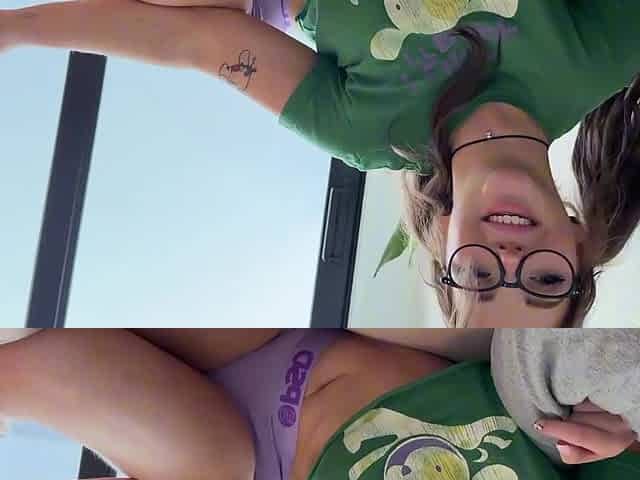 Super sexy busty nerd girl gives me a sloppy blowjob and proceeds to ride my fat dick