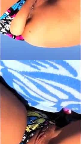 Me masturbating at a public beach