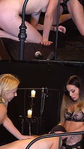 Two Busty MILF's Fucking Their Masked Babe