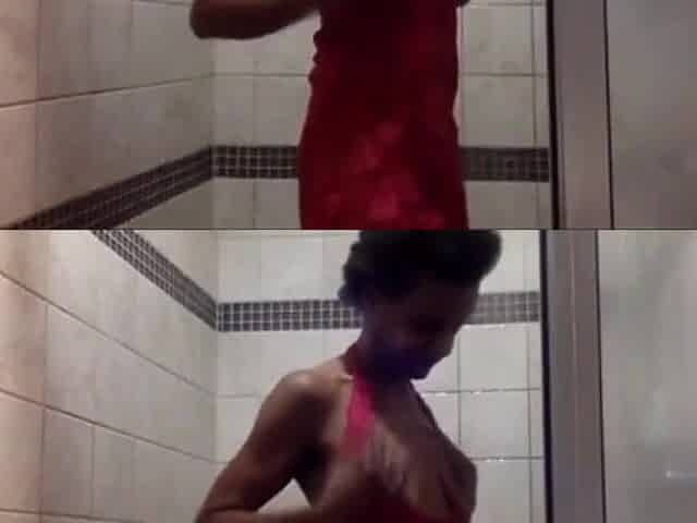 Pink Lace shower Ginger MoistHer web camera model please subscribe! Thank U!