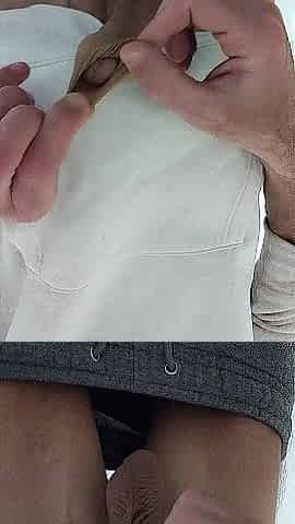 Stretching my foreskin soft penis
