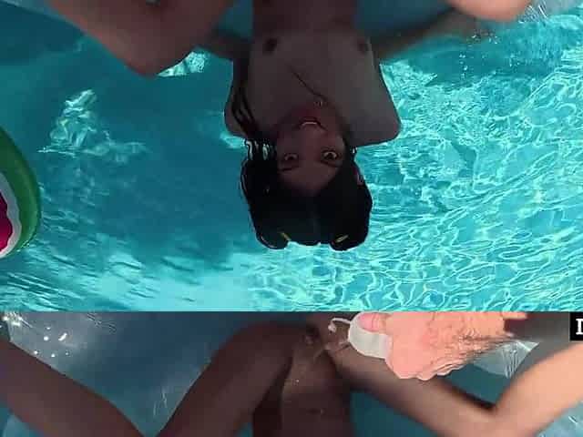 Laynee James Soaks Her Vagina In The Pool In advance of Getting Filled