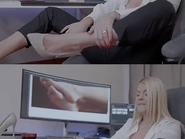 Jasmine Rougexxx - Hot Office Feet Fuck