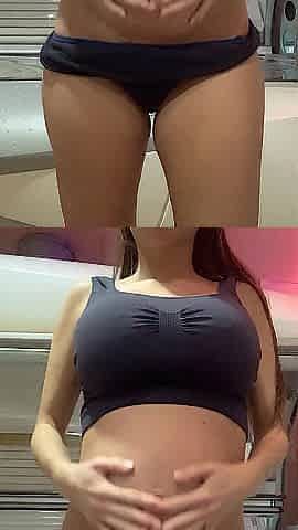 Lola Sky not fast disrobes and masturbating at the tanning salon