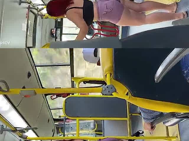 That redhead teased me with her large booty on the bus, and grabbed my penis, that babe's so wicked.