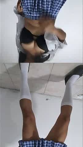 The student creates adult content in a dormitory at the school. This babe wears a cute short petticoat.