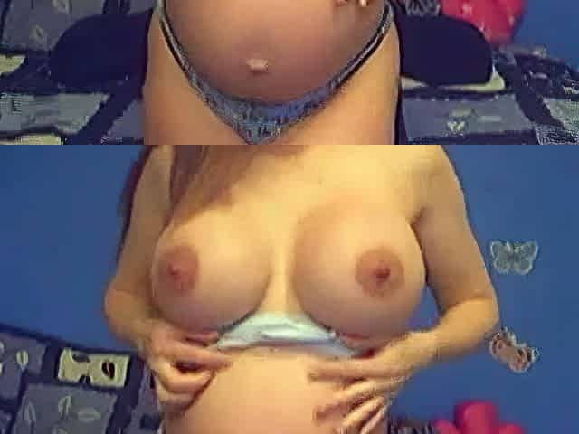 Blonde Babe With Perfect Pregnant Tits