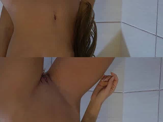 Tickling My Cunt With Showerhead Makes Me Ooze