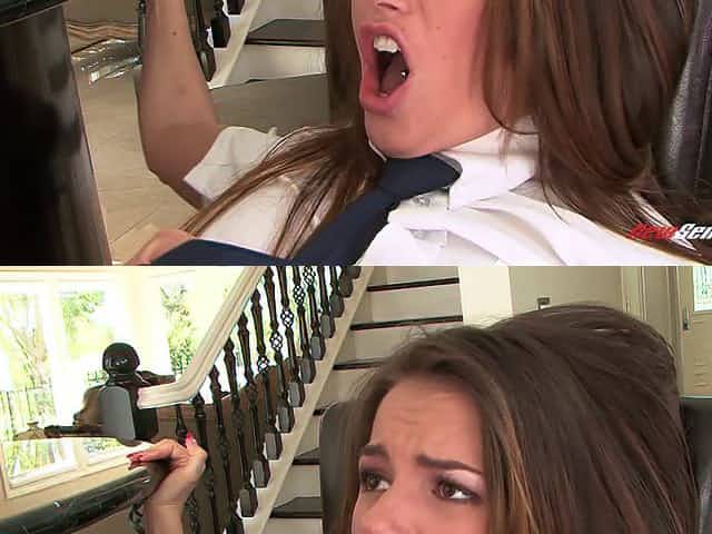Young slut gets punished for drinking alcohol before school
