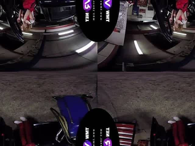 Cute Female Mechanic Plays Solo In The Car Service - Teen Solo Model Fingering