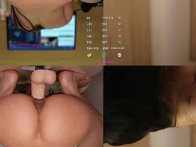 Large Butt Lalin girl Feeds Raw Rod And Cum