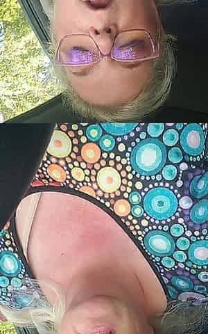 Masturbating in the car by the lake
