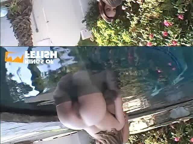 Blonde Teen Invites Her Tattooed Girlfriend to Swim in the Pool and Satisfy Each Other